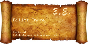 Bilicz Endre névjegykártya